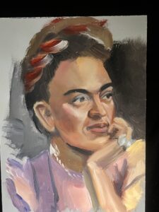Frida portrait, small painting